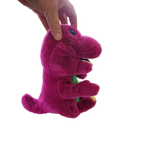 Vintage Barney Plush Toy Dinosaur Stuffed Animal 1992 Purple Green 16" - Picture 4 of 10